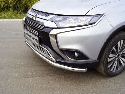 Решетка радиатора верхняя 12 мм для Mitsubishi Outlander 2018-2021
