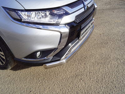 Решетка радиатора верхняя 12 мм для Mitsubishi Outlander 2018-2021